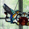 Charlotte Multicolor Hummingbird Floral Window Panel River of Goods