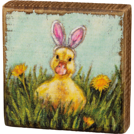duck wooden block easter decorations - every girl loves sparkles