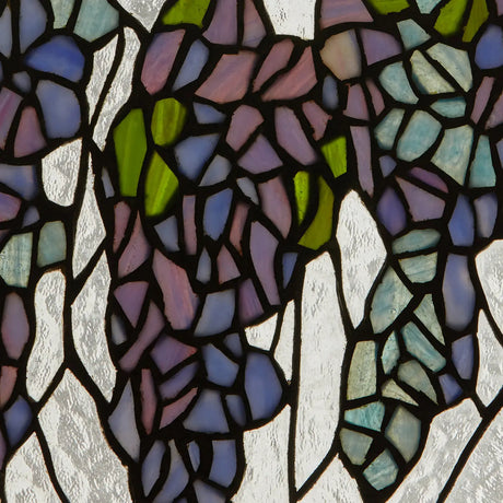 12"H Irises Stained Glass Window Panel