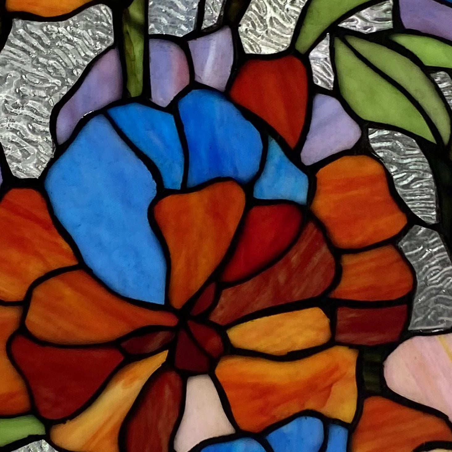 Red Flower River of Goods Garden Stained Glass Panel-Every Girl Loves Sparkles