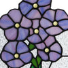 Forget Me Not Flowers Stained Glass Window  Home décor