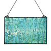 Theo Blue Watercolor Stained Glass Window Panel Décor