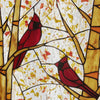 Eden Red Cardinals in Autumn Stained Glass Window Panel Home décor