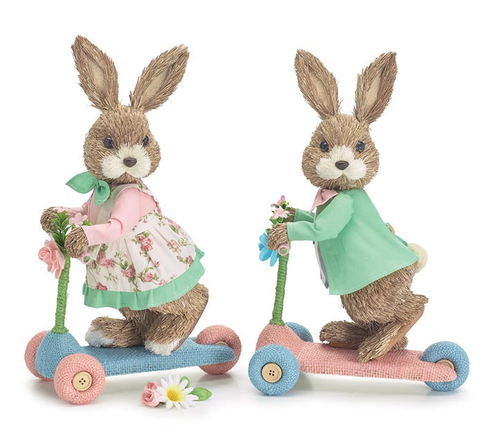 BUNNY COUPLE ON SCOOTERS