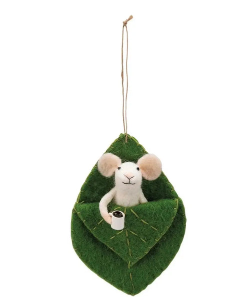 Felted mouse with coffee Every Girl Loves Sparkles Home Décor - Every Girl Love Sparkles