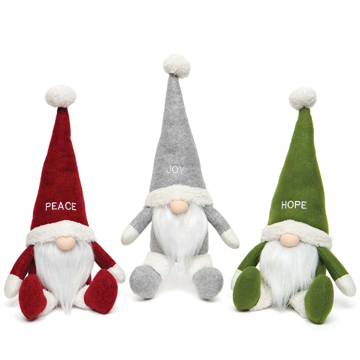 Garden Ornaments Of Peace Joy and Hope Gnome-Every Girl Loves Sparkles
