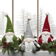 Garden Ornaments Of Peace Joy and Hope Gnome-Every Girl Loves Sparkles