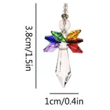 Stained Icicle Rainbow Angel Crystal Beads Suncatcher Pendants