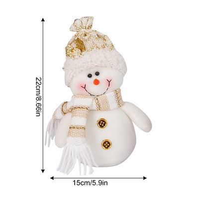 Christmas Snowman Santa Gnome Nordic Figurine Plush Elf Toy Winter Table Ornament Home Decorations