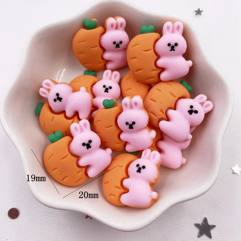 Resin Carrots Flatback Figurines Cabochons Hair Bows Hairpin Accessories For Women Diy Earrings- Every Girl Loves Sparkles