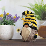 Bee Gnome Ornament Plush Sunflower Gonk Honey Bee Home Farmhouse Kitchen Decor Christmas Festival Tiered Tray Decorations Gifts