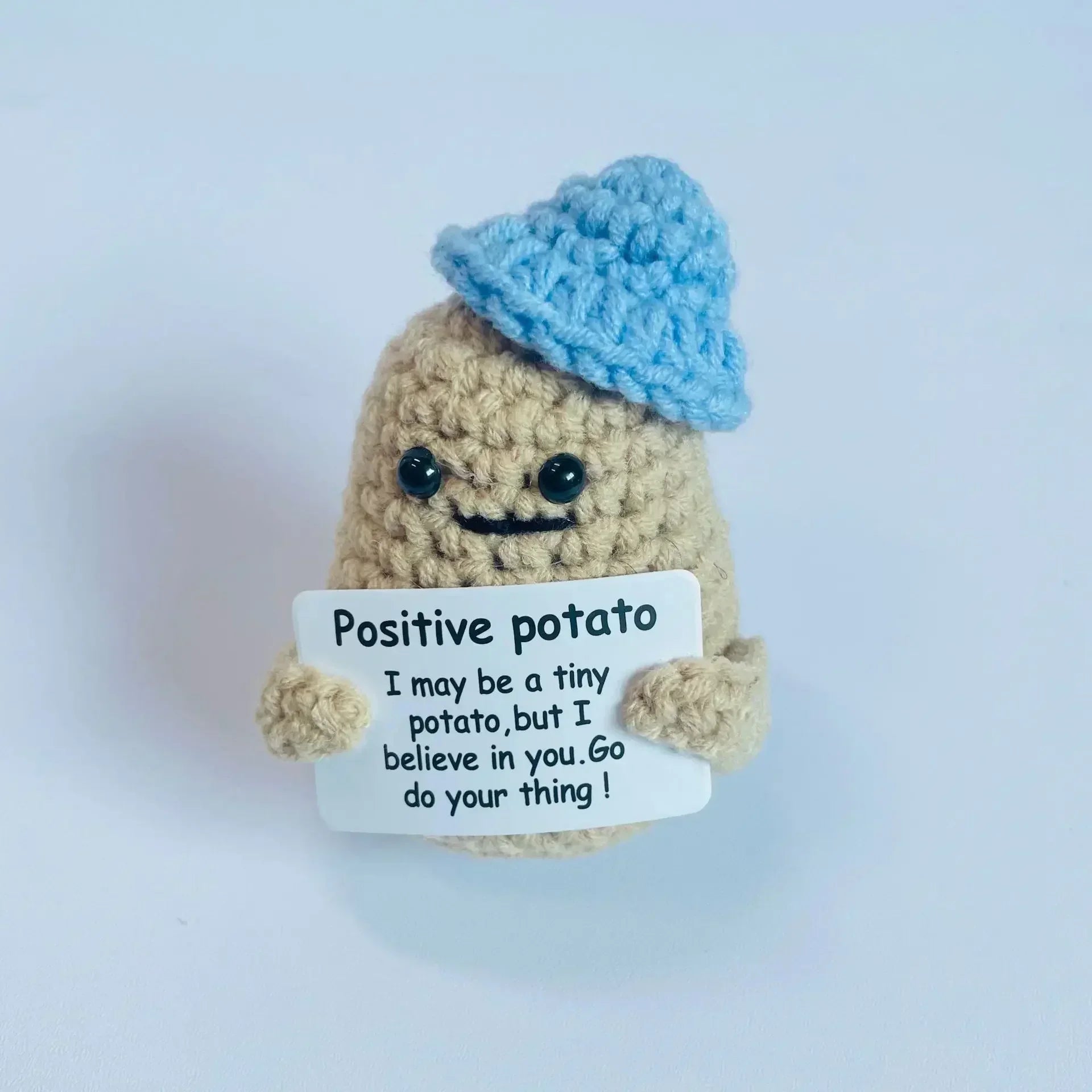 Positive Potato Crochet Kit Crochet Accessories Artificial Fruit Ornament  Handmade Table Decor Positive Poo Funny Gifts