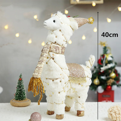 Big Size Christmas Dolls Retractable Santa Claus Snowman Elk Xmas Figurines Christmas Decoration Gift for Kid Xmas Tree Ornament