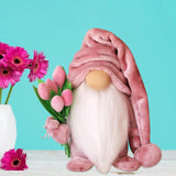 Faceless Dwarf Doll  Cute Desktop Decoration Happy Mother's Day Figurines Ornament Holding Tulip Gnome Home Standing Post