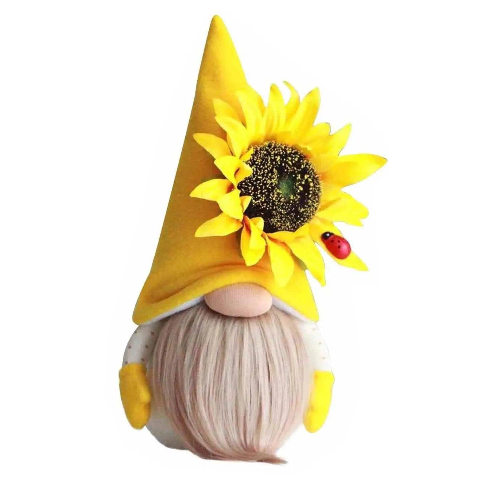 Sunflower Gnome Santa's gift 