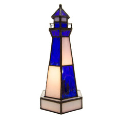 "Blue Stained Glass Lighthouse Lamp - Every girl love sparkles