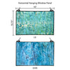 Theo Blue Watercolor Stained Glass Window Panel Décor
