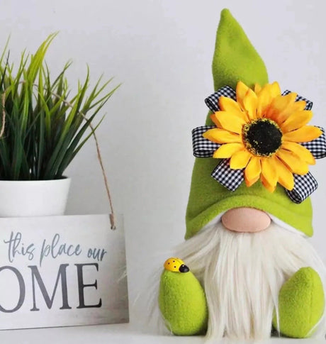 Sunflower Gnome Festive Decoration - Fall Gnomes with Sunflowers - every girl love sparkle