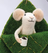 Felted mouse with coffee Every Girl Loves Sparkles Home Decor