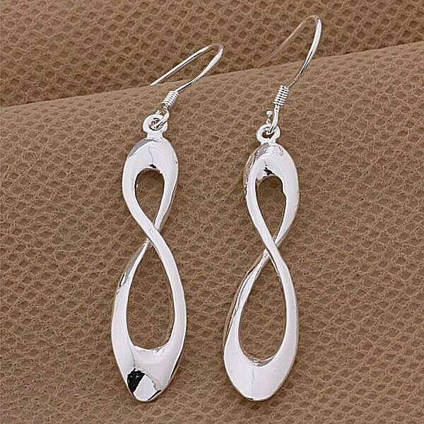 Best Infinity Dangle Silver Earrings Loves Sparkles Girl – Home silver 925 Decor Every ear Women sterling For