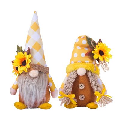 Handmade Fall Gnomes with Sunflower - Every Girl Loves Sparkles Home Decor