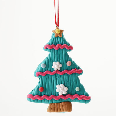 Christmas Decoration Soft Clay Ornaments - Santa, Candy Cane, Gingerbread FT everygirllovessparkles